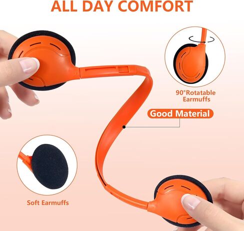 Kids Headphones Bulk 10 Pack for School Classroom Student Children Toddler Boys Girls Teen and Adult,Class Set of Headphones for Students Computer 3.5mm Jack (10 Mixed Colors) in Saudi Arabia