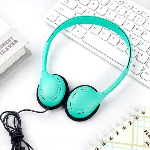 Kids Headphones Bulk 10 Pack for School Classroom Student Children Toddler Boys Girls Teen and Adult,Class Set of Headphones for Students Computer 3.5mm Jack (10 Mixed Colors) in Saudi Arabia