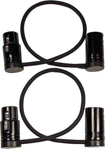 قطعتان من كابل XLR أنثى إلى ذكر XLR ذو زاوية قابلة للتعديل بثلاثة دبابيس متوافق مع أجهزة الصوت 302، 552، 633، 688، 788T، خلاط Zaxcom، ومسجل Zoom F8 والمزيد، أسود in Saudi Arabia