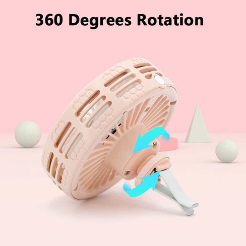 Car Mini Portable Fan, 3 Mode Wind Speed Adjustment, Clip Mount, Center Console Mount, Night Light Design, Wheel Tire Fan in Saudi Arabia