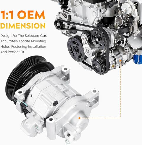 AC Compressor and A/C Clutch for Honda Accord 2.4L 2008 2009 2010 2011 2012, Honda Crosstour 2.4L 2012 2013 2014 2015, 639362, 157333 in Saudi Arabia