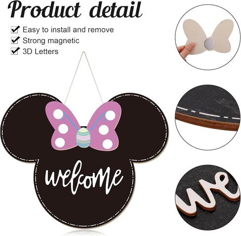 لافتة ترحيب للباب الأمامي، ديكور باب أمامي على شكل فراشة موسمية قابلة للتبديل، ديكورات جدارية من الخشب الريفي لعطلات عيد الميلاد وعيد الحب in Kuwait