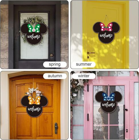 لافتة ترحيب للباب الأمامي، ديكور باب أمامي على شكل فراشة موسمية قابلة للتبديل، ديكورات جدارية من الخشب الريفي لعطلات عيد الميلاد وعيد الحب in Kuwait