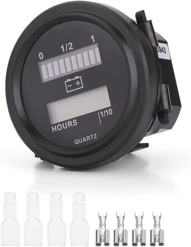 Battery Indicator Meter Gauge, Keenso 12V/24V/36V/48V/72V LED Digital Battery Indicator Gauge with LCD Hour Meter for Golf Carts in Saudi Arabia