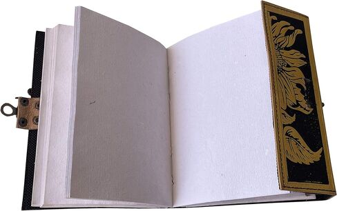 دفتر كتابة مجلة جلد عباد الشمس العتيق منقوش جميل للاستخدام اليومي كتاب الظلال فارغ أصفر مع أسود غير مبطن كراسة رسم للسفر مع قفل هدية يوميات للنساء 7 × 5 بوصة in Kuwait