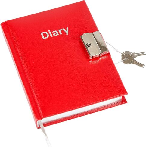 Esposti 5 Year Undated Lockable Diary Compact Easy To Use Five-Year Journal - Red - Size: 4.4" × 5.8" in Saudi Arabia