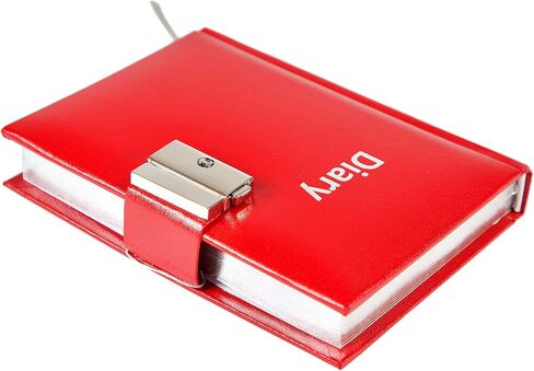 Esposti 5 Year Undated Lockable Diary Compact Easy To Use Five-Year Journal - Red - Size: 4.4" × 5.8" in Saudi Arabia