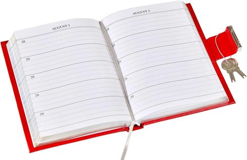 Esposti 5 Year Undated Lockable Diary Compact Easy To Use Five-Year Journal - Red - Size: 4.4" × 5.8" in Saudi Arabia