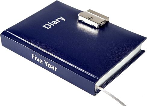 Esposti 5 Year Undated Lockable Diary Compact Easy To Use Five-Year Journal - Red - Size: 4.4" × 5.8" in Saudi Arabia