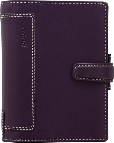 منظم Filofax Holborn، حجم الجيب، أرجواني - جلد الجاموس المحبب بالكامل، ست حلقات، مع مذكرات تقويم أسبوعية لعرضها، متعدد اللغات، 2024 (C025602-24) in Saudi Arabia