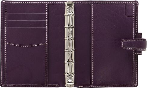 منظم Filofax Holborn، حجم الجيب، أرجواني - جلد الجاموس المحبب بالكامل، ست حلقات، مع مذكرات تقويم أسبوعية لعرضها، متعدد اللغات، 2024 (C025602-24) in Saudi Arabia