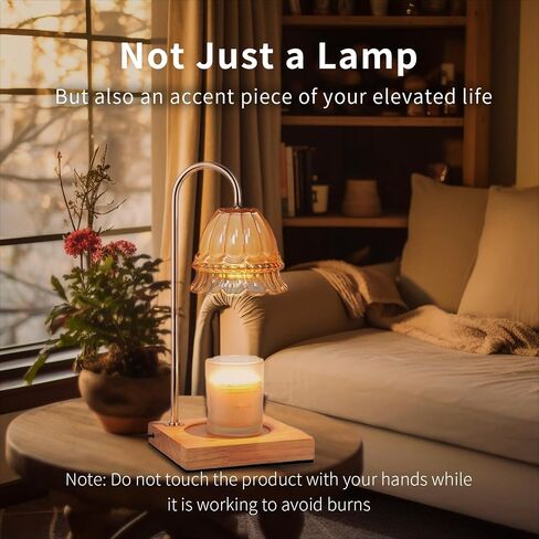 Candle Warmer Lamp with Timer - Cozy Home Decor Aesthetic, Vintage & Dark Bedroom Decor, Ideal House Gift & Mother's Day Anthology in Saudi Arabia