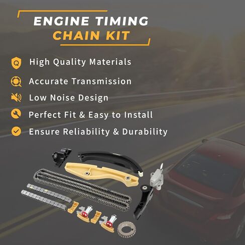 مجموعة سلسلة توقيت المحرك، مناسبة لـ Edge Eplorer F150 Flex Mutang Taurus Transit Lincoln MKS 3.5/3.7L 2011-2019، مجموعة قطع غيار مجموعة توقيت السيارات AT4Z6K255A AT4Z6B274A in Kuwait