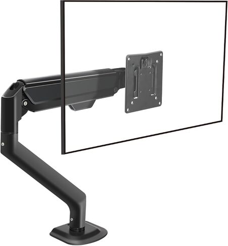 32 34 حامل مكتبي بذراع شاشة واحدة يعمل بالغاز، حامل شاشة عالي التحمل للشاشة فائقة الاتساع من 17 إلى 36 بوصة، 26.4 رطل. فتحات تركيب قابلة للتعديل بالكامل 75 و100 (M3B)، باللون الأسود in Kuwait