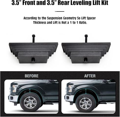 طقم رفع التسوية الأمامي والخلفي 3 بوصات متوافق مع 1999-2004 Ford F250 F350 4X4 Super Duty in Kuwait