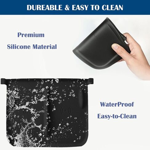 Center Console Wireless Charing Silicone Mat Cover Fits for Tesla Model Y Model 3 2021 2022 2023 Interior Accessories, Silicone Cover for Tesla Wireless Charging Pad Waterproof Wear-Resistant - Black in Kuwait