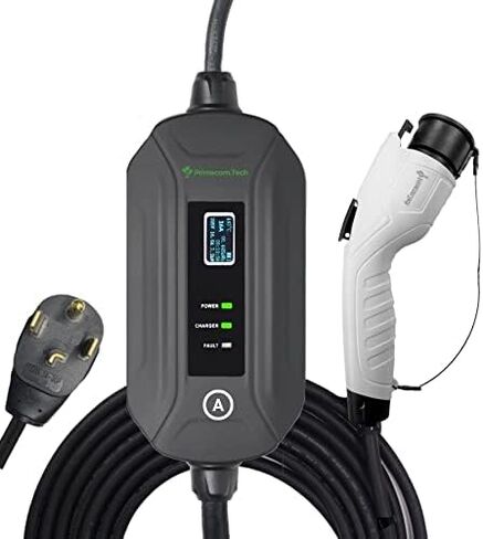 PRIMECOM.TECH Level 2 24Amp Electric Vehicle (EV) Charger Amperage Adjustable: 10A-16A-24A (30 Foot, 10-30P) in Saudi Arabia