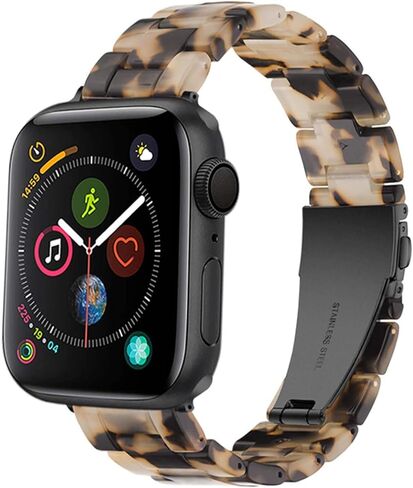 متوافق مع سوار ساعة Apple 38 مم 40 مم 41 مم 42 مم 44 مم 45 مم Ultra 49 مم لساعة iWatch SE خفيفة الوزن من الراتنج معصمه سلسلة سوار 9 8 7 6 5 4 3 2 1 للرجال والنساء in Kuwait