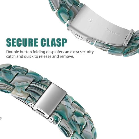 متوافق مع سوار ساعة Apple 38 مم 40 مم 41 مم 42 مم 44 مم 45 مم Ultra 49 مم لساعة iWatch SE خفيفة الوزن من الراتنج معصمه سلسلة سوار 9 8 7 6 5 4 3 2 1 للرجال والنساء in Kuwait