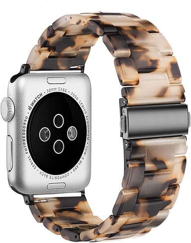 متوافق مع سوار ساعة Apple 38 مم 40 مم 41 مم 42 مم 44 مم 45 مم Ultra 49 مم لساعة iWatch SE خفيفة الوزن من الراتنج معصمه سلسلة سوار 9 8 7 6 5 4 3 2 1 للرجال والنساء in Kuwait