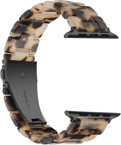 متوافق مع سوار ساعة Apple 38 مم 40 مم 41 مم 42 مم 44 مم 45 مم Ultra 49 مم لساعة iWatch SE خفيفة الوزن من الراتنج معصمه سلسلة سوار 9 8 7 6 5 4 3 2 1 للرجال والنساء in Kuwait