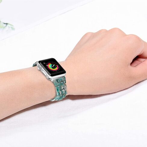 متوافق مع سوار ساعة Apple 38 مم 40 مم 41 مم 42 مم 44 مم 45 مم Ultra 49 مم لساعة iWatch SE خفيفة الوزن من الراتنج معصمه سلسلة سوار 9 8 7 6 5 4 3 2 1 للرجال والنساء in Kuwait