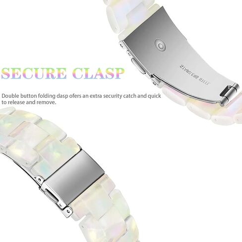 متوافق مع سوار ساعة Apple 38 مم 40 مم 41 مم 42 مم 44 مم 45 مم Ultra 49 مم لساعة iWatch SE خفيفة الوزن من الراتنج معصمه سلسلة سوار 9 8 7 6 5 4 3 2 1 للرجال والنساء in Kuwait