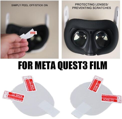 زوج من أفلام عدسة Vr باللون الأبيض لـ Quest 3، واقي غطاء عدسة الواقع الافتراضي لـ Quest 3، لغطاء العدسة المضاد للخدش Meta Quest 3، لفيلم بديل Quest 3، لملحقات Meta Quest 3 للواقع الافتراضي in Saudi Arabia