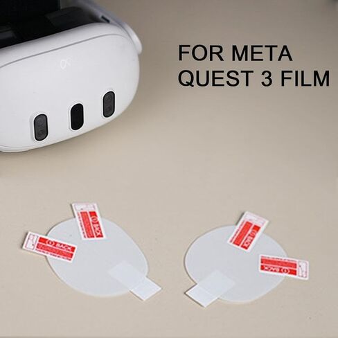 زوج من أفلام عدسة Vr باللون الأبيض لـ Quest 3، واقي غطاء عدسة الواقع الافتراضي لـ Quest 3، لغطاء العدسة المضاد للخدش Meta Quest 3، لفيلم بديل Quest 3، لملحقات Meta Quest 3 للواقع الافتراضي in Saudi Arabia