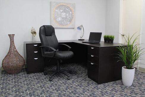 Boss Office Products High Back Leather Plus Chair in Black in Saudi Arabia