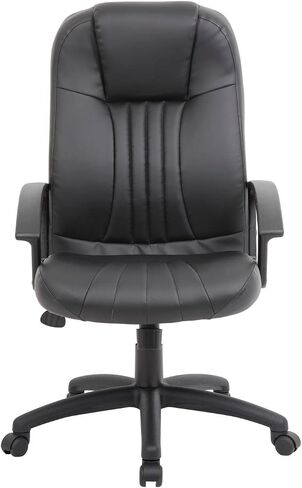 Boss Office Products High Back Leather Plus Chair in Black in Saudi Arabia