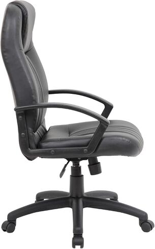 Boss Office Products High Back Leather Plus Chair in Black in Saudi Arabia