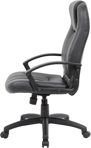 Boss Office Products High Back Leather Plus Chair in Black in Saudi Arabia