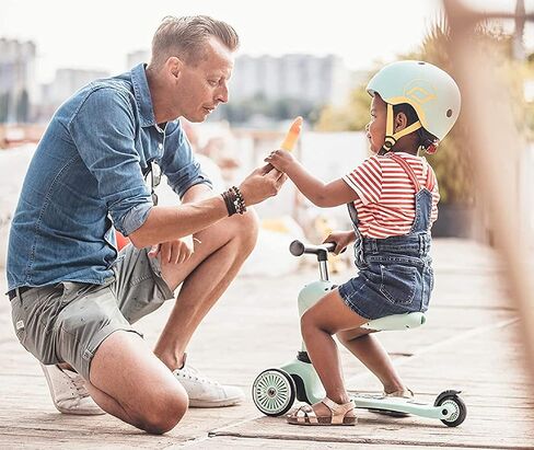 Scoot and Ride - خوذة للأطفال ذات لمسة نهائية غير لامعة مع أشرطة قابلة للتعديل (وردي، صغير-متوسط) - تتضمن ضوء أمان LED وبطانة من الصوف الناعم لمزيد من الحماية in Kuwait