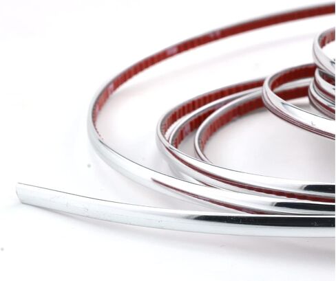 Lunsom Custom Most Chrome Plated Decoration Trim Strip Line, Car Door Fender Interior DIY Moulding Trimming Strip for Most Vehicle (12M x 6MM) in Saudi Arabia