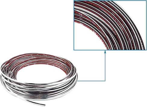 Lunsom Custom Most Chrome Plated Decoration Trim Strip Line, Car Door Fender Interior DIY Moulding Trimming Strip for Most Vehicle (12M x 6MM) in Saudi Arabia