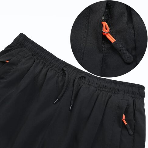 Boys Athletic Shorts, Quick Dry Workout Shorts with Zipper Pockets for Little Boy Running Gym Outdoor Activities in Kuwait