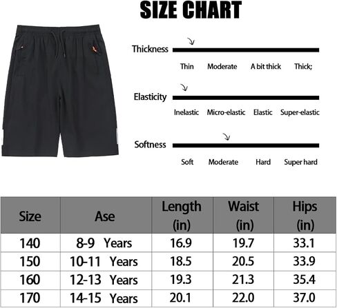 Boys Athletic Shorts, Quick Dry Workout Shorts with Zipper Pockets for Little Boy Running Gym Outdoor Activities in Kuwait