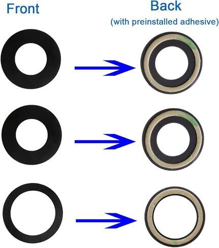 3pcs OEM Original Rear Back Camera Glass Lens Replacement for iPhone 12 pro with Preinstalled Adhesive and Repair Toolkit Replacement in Kuwait
