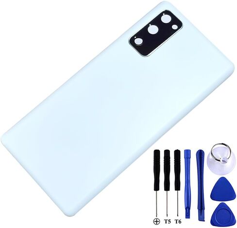 Galaxy S20 FE 5G Back Plastic Cover Replacement Door Panel for Samsung Galaxy S20 FE 5G 6.5" G781U G781V G781W S20FE Back Cover Housing with Back Camera Glass Len and Tape Repair Part (Cloud White) in Kuwait