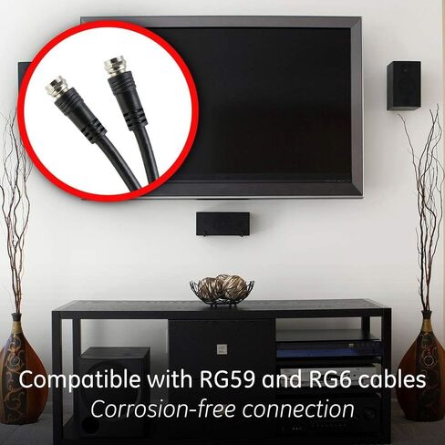 USTC COAXAIL Splitter 2 Way-Freq.:5-1000MHz-RG-6 F-Type Connector-High Performance for Coax Cable TV والإنترنت in Saudi Arabia