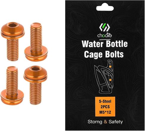 Chooee Water Bottle Cage Bolts，Bike Bottle Cage Bolts for MTB/Mountain Bike,red in Saudi Arabia