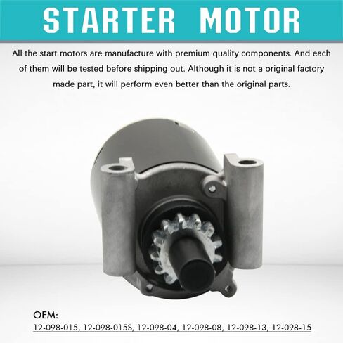 Satarter Motor Compatible with John Deere LT133 All, LT155 All, LT160 All, LTR155 All, STX46 All Kohler Engine 15-20HP 12-098 Series Starter Replacement for AM122435, 5770N 5666940 SM56669 in Saudi Arabia
