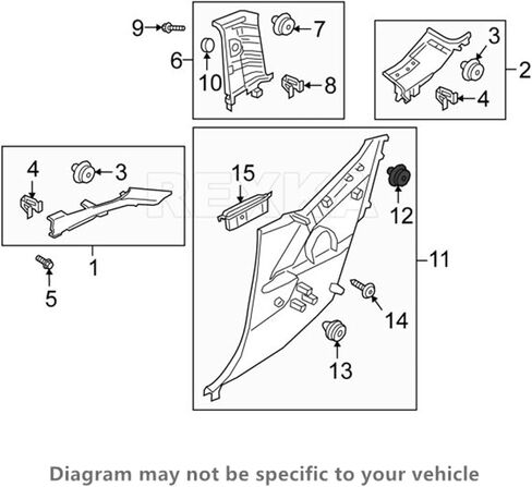 Rexka 25 قطعة مشبك تثبيت لوحة الباب لسيارة Hyundai Kia 82315-2P000 Accent Azera Elantra Entourage Equus Kona Santa Fe Sonata Cadenza Forte K5 K900 Optima Rio Sedona Sportage Stinger 823152P000 in Kuwait