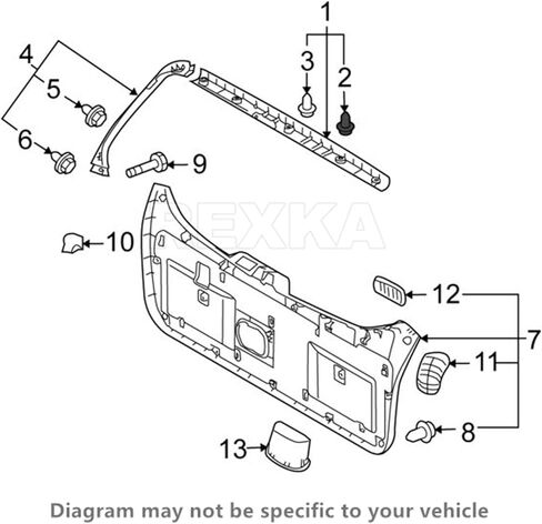 Rexka 25 قطعة مشبك تثبيت لوحة الباب لسيارة Hyundai Kia 82315-2P000 Accent Azera Elantra Entourage Equus Kona Santa Fe Sonata Cadenza Forte K5 K900 Optima Rio Sedona Sportage Stinger 823152P000 in Kuwait