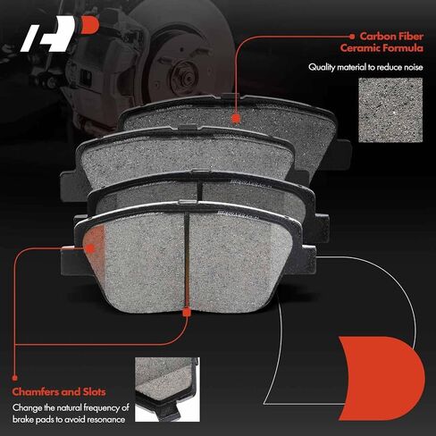 A-Premium Front and Rear Drilled and Slotted Disc Brake Rotors + Ceramic Pads Kit Compatible with Select Kia and Hyundai Models - Optima, Sonata 2011 2012 2013 2014 2015, 12-PC Set in Saudi Arabia