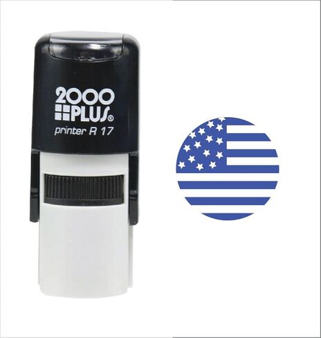 علم الولايات المتحدة الأمريكية 2000 بالإضافة إلى ختم مطاطي ذاتي التحبير للمعلم الوطني للمحارب القديم، الرابع من يوليو ويوم الذكرى - الحبر الأزرق in Kuwait