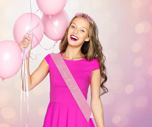 13th Birthday Candle Sash and Tiara Sets,It's My 13th Birthday Sash Rhinestone Crown Happy Birthday Cake Topper 32inch Foil Balloon for Girls 13th Birthday Gift Party Decorations Supplies (Rose 13th) in Saudi Arabia