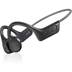 Bone Conduction Headphones,Upgraded IPX7 Waterproof Wireless Headphones,Open Ear Headphones Bluetooth 5.3 with Mic,10H Playtime for Running,Cycling,Hiking,Gym,Workout. (Gray)