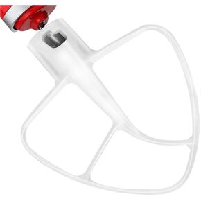K45B Coated Flat Beater Compatible with KitchenAid Paddle for Mixer, KitchenAid Accessories and Attachments for 4.5-5 Quart Tilt-Head Stand Mixer，White